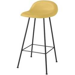 venitian gold shell - 4 black metal legs - 3D stool - Gubi