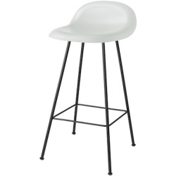 white cloud shell - 4 black metal legs - 3D stool - Gubi