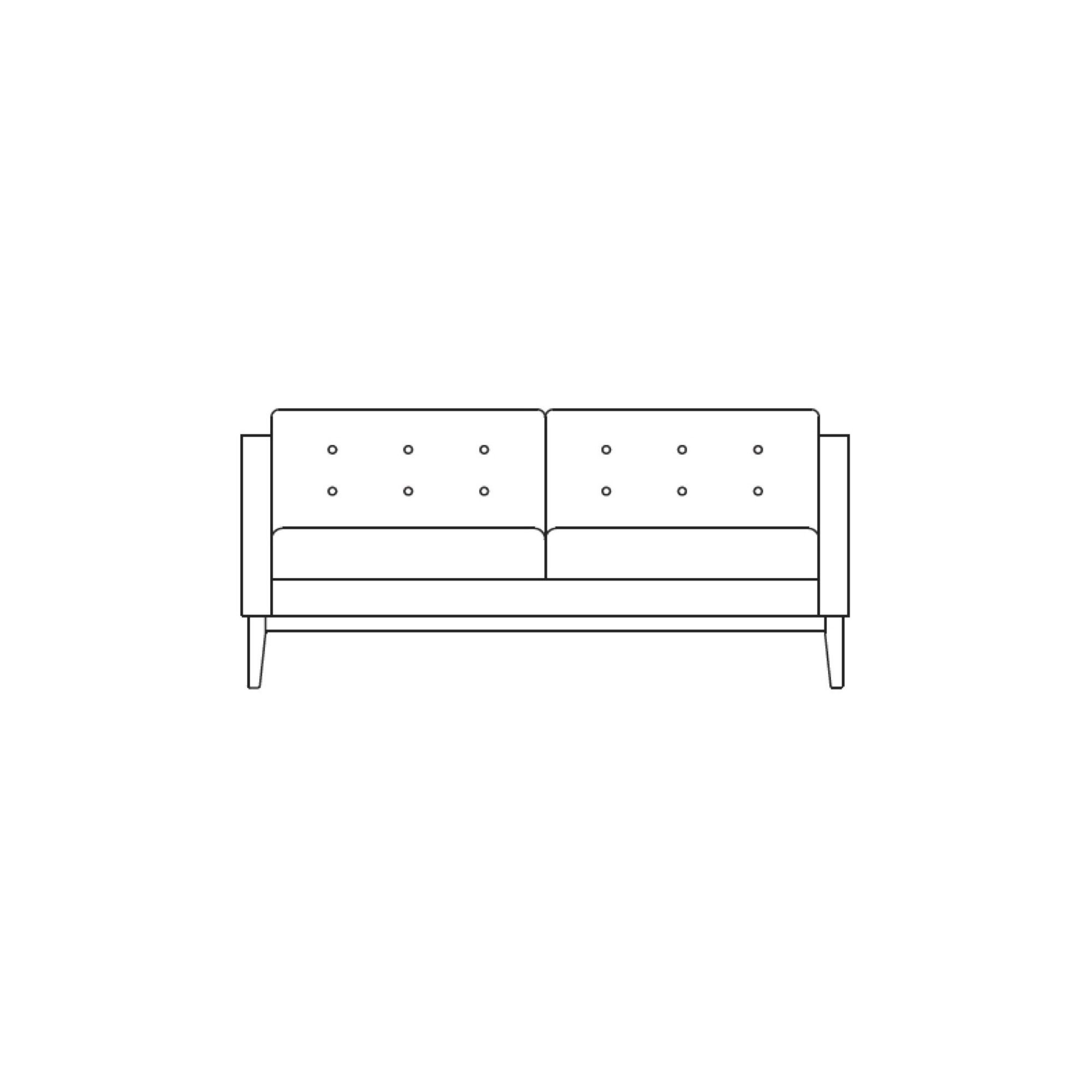 2-seater sofa Madison - wooden legs - Swedese