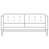 2-seater sofa Madison - wooden legs - Swedese