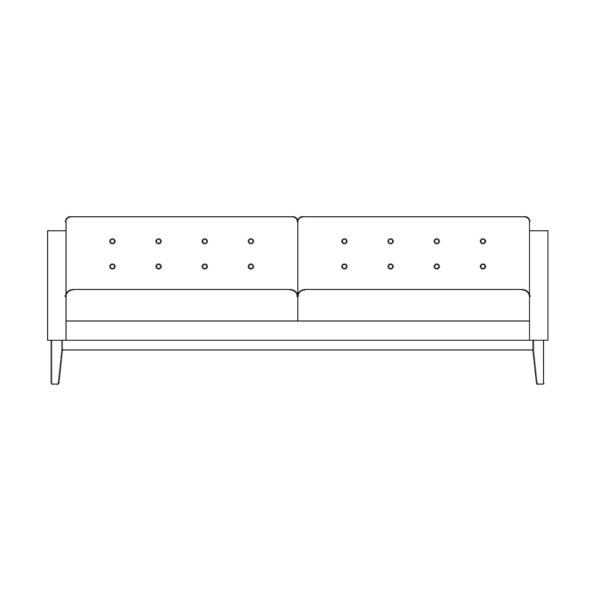 3-seater sofa Madison - wooden legs - Swedese