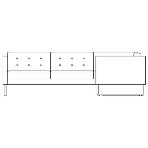 corner sofa Madison - wooden legs (art. 15503 + 15522 + 15523) - Swedese