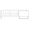 corner sofa Madison - wooden legs (art. 15503 + 15522 + 15523) - Swedese