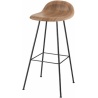 walnut shell - 4 black metal legs - 3D stool - Gubi