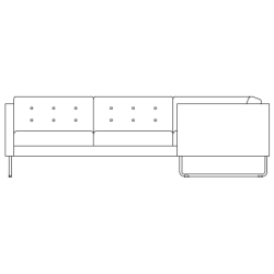 corner sofa Madison - sled base (art. 15503 + 15522 + 15523) - Swedese