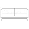 2-seater sofa Madison - sled base - Swedese