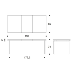 97 extendable table - Artek