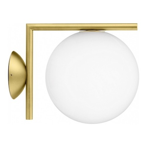 IC C/W1 wall/ceiling lamp - brass (F3178059) - Flos