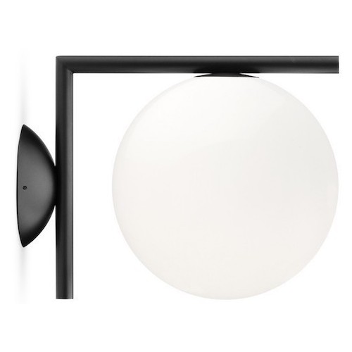 IC C/W1 wall / ceiling lamp - black (F3178030) - Flos