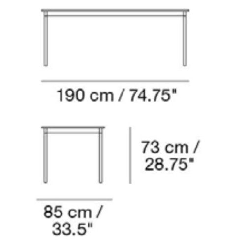 190 x 85 cm - table Base - Muuto