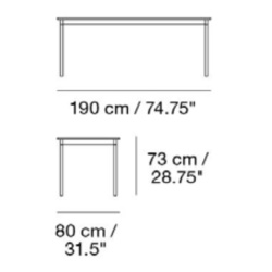 190 x 80 cm - table Base - Muuto