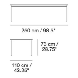 250 x 110 cm - Base table - Muuto