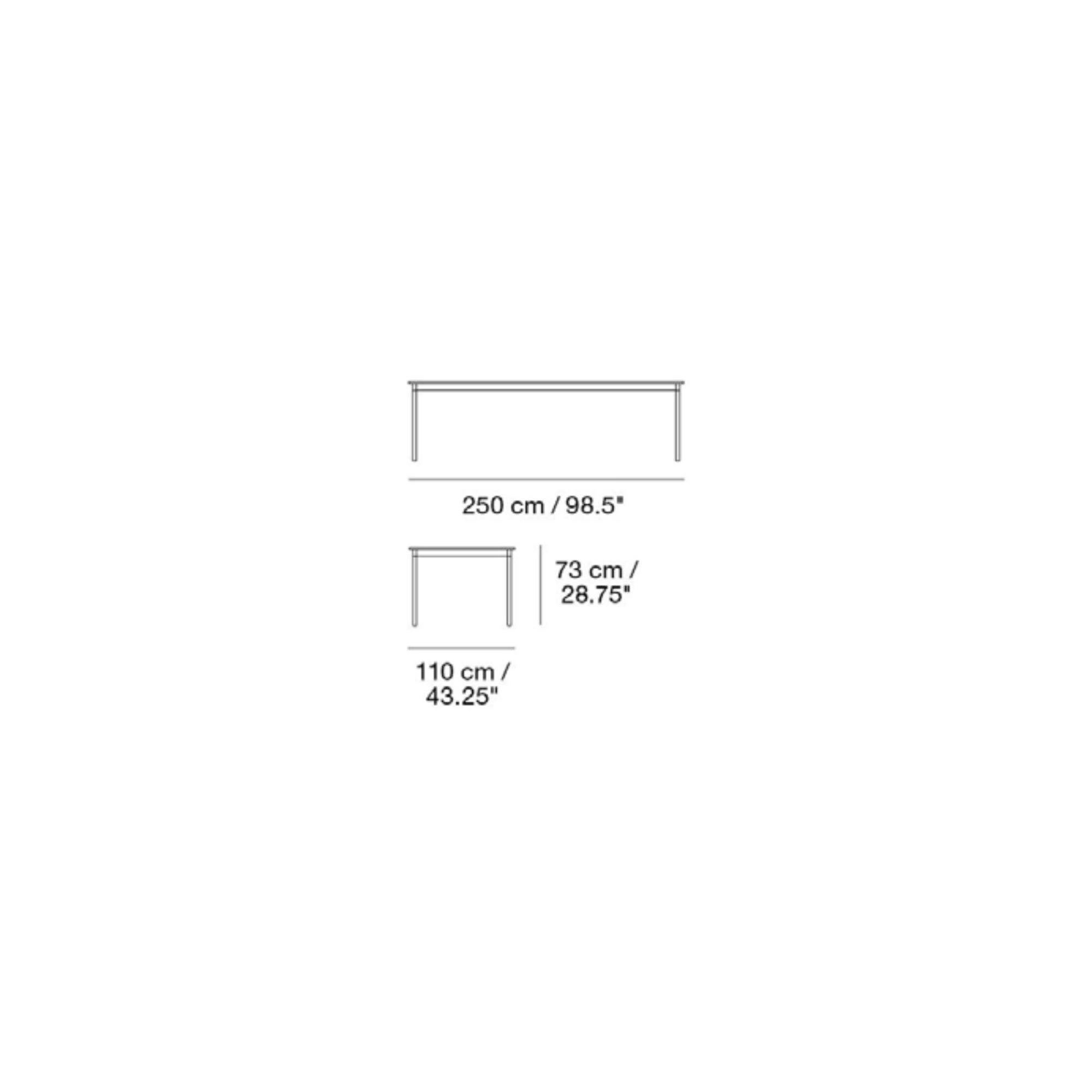 250 x 110 cm - table Base - Muuto