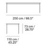 250 x 110 cm - Base table - Muuto