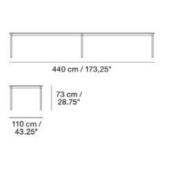 440 x 110 cm - table Base - Muuto