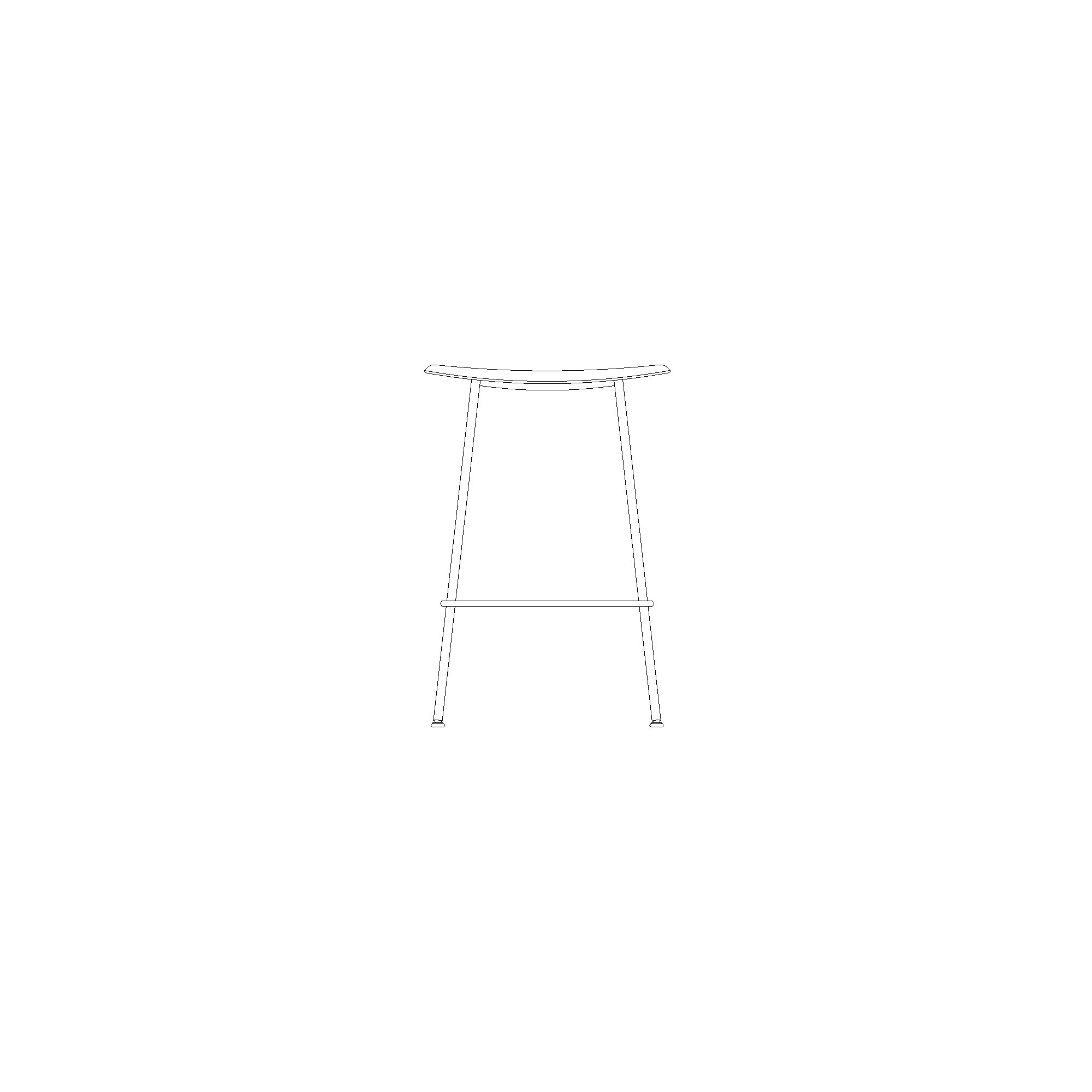 Fiber bar stool - tube base, without backrest - Muuto