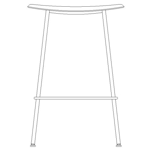 Fiber tabouret de bar - pieds tube, sans dossier - Muuto