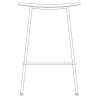 Fiber bar stool - tube base, without backrest - Muuto