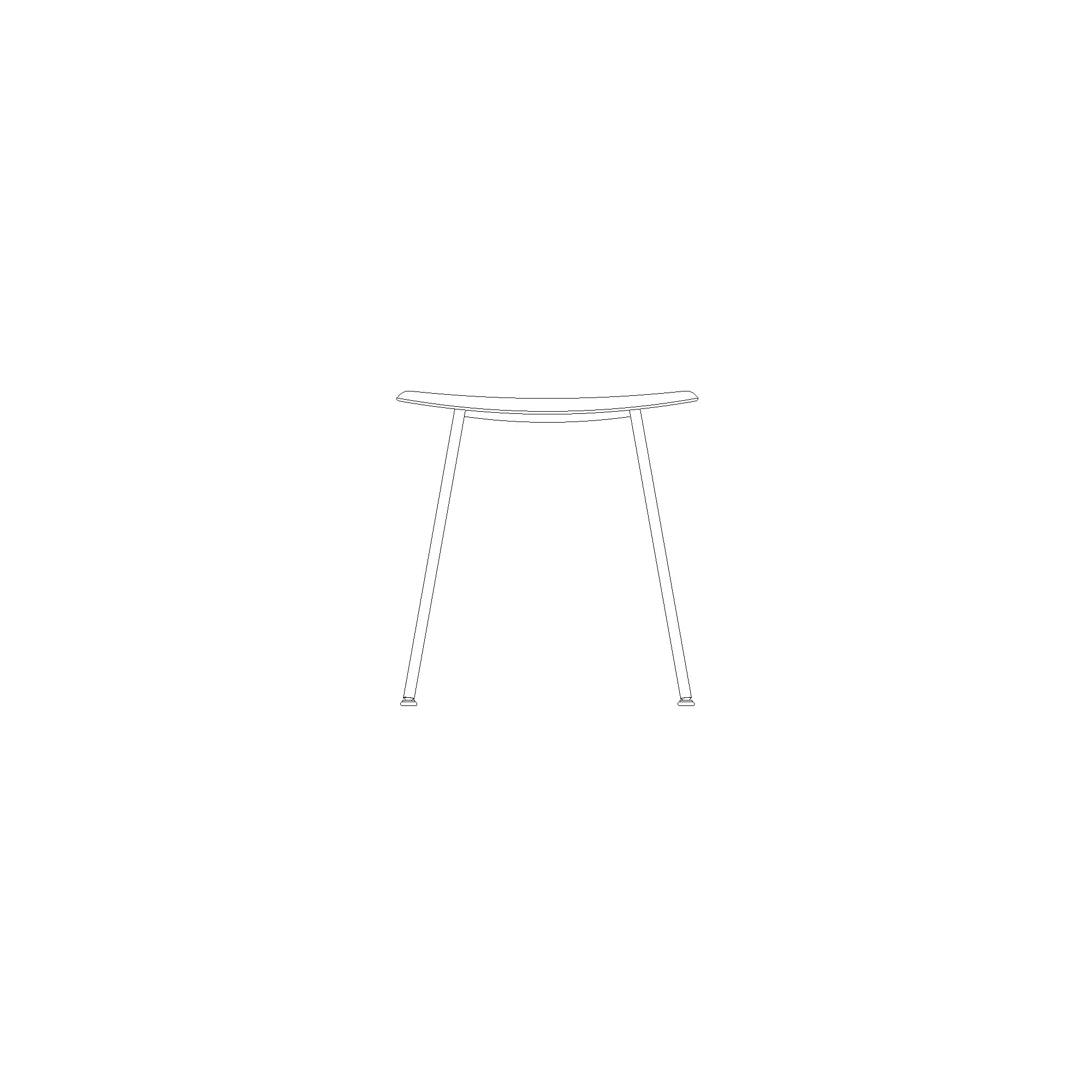 Fiber stool H45cm - tube base - Muuto