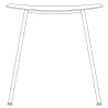 Fiber stool H45cm - tube base - Muuto