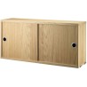 Cabinet portes coulissantes - chêne - L78xP20xH37 cm - String Furniture