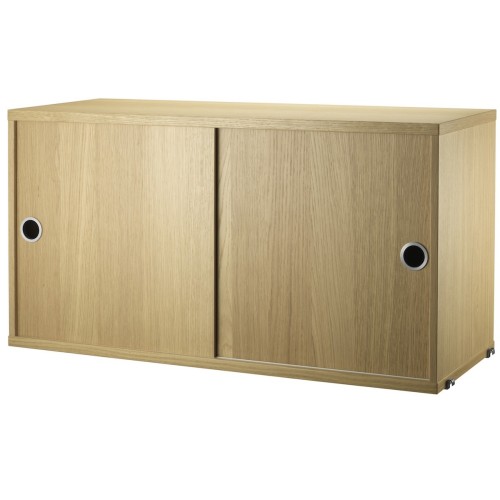 Cabinet portes coulissantes - chêne - L78xP30xH42 cm - String Furniture