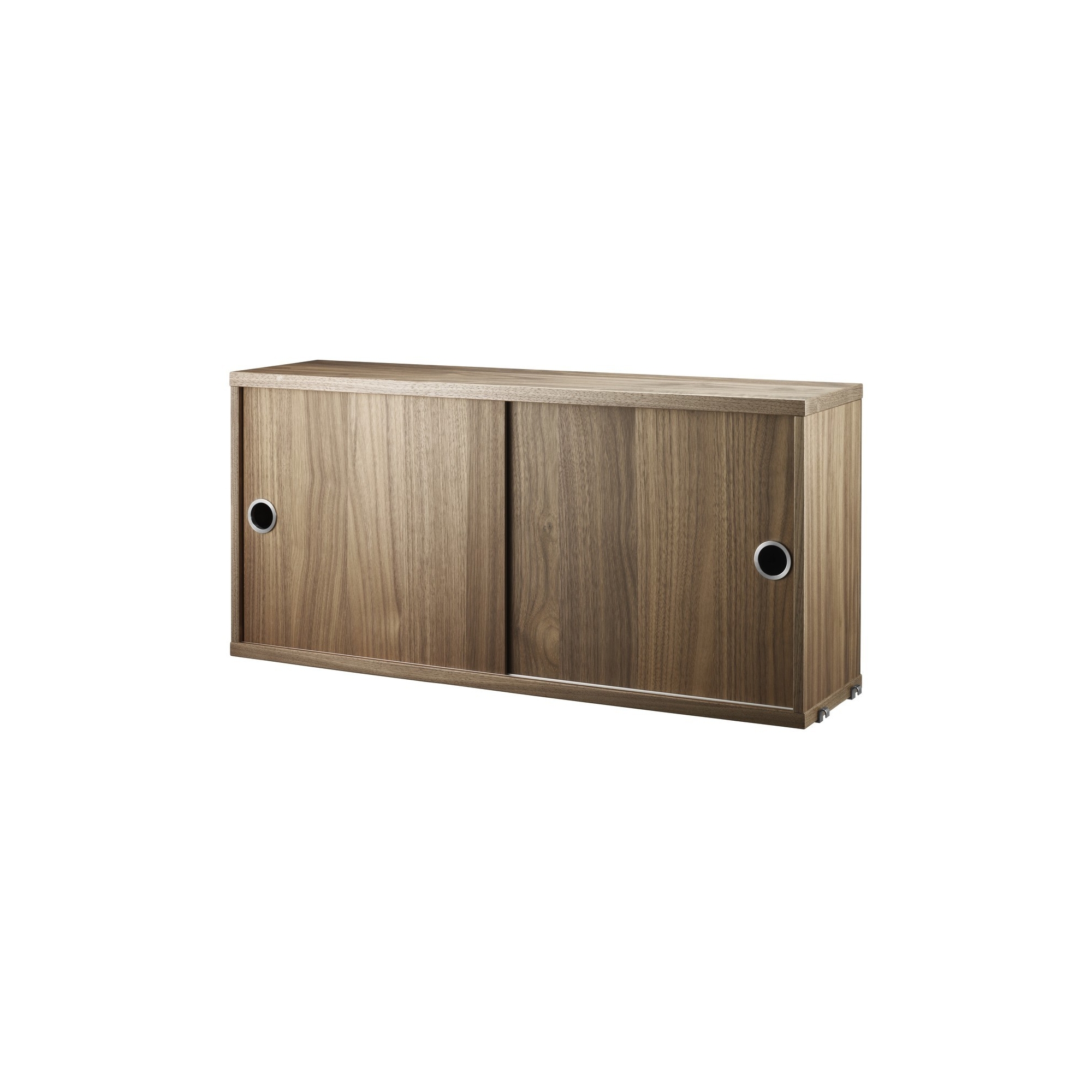 Cabinet portes coulissantes - noyer - L78xP20xH37 cm - String Furniture