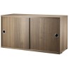 Cabinet portes coulissantes - noyer - L78xP30xH42 cm - String Furniture