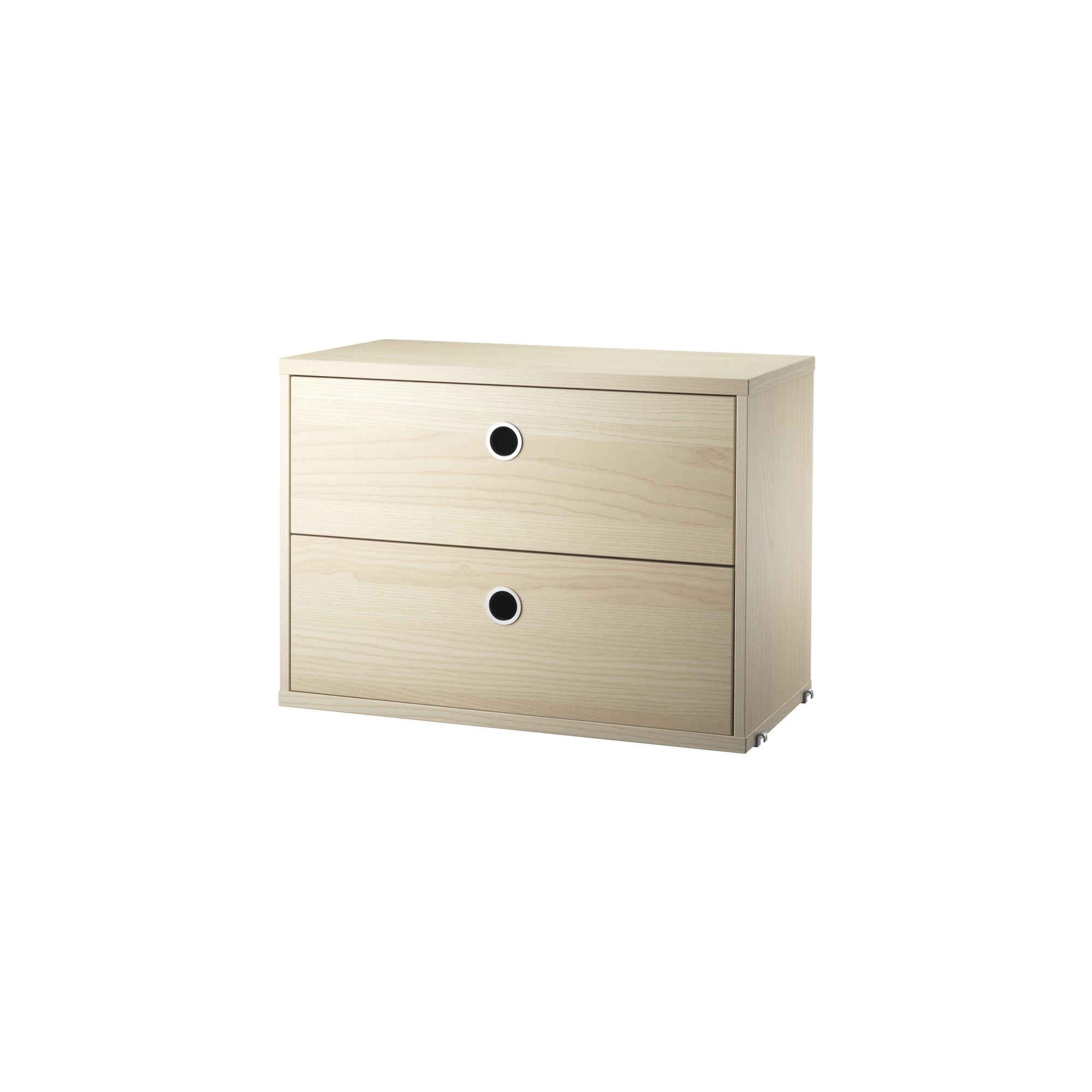 Chest 2 drawers - ash - W58xD30xH42 cm - String Furniture