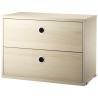 Chest 2 drawers - ash - W58xD30xH42 cm - String Furniture