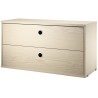 Chest 2 drawers - ash - W78xD30xH42 cm - String Furniture