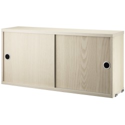 Cabinet sliding doors - ash - W78xD20xH37 cm - String Furniture