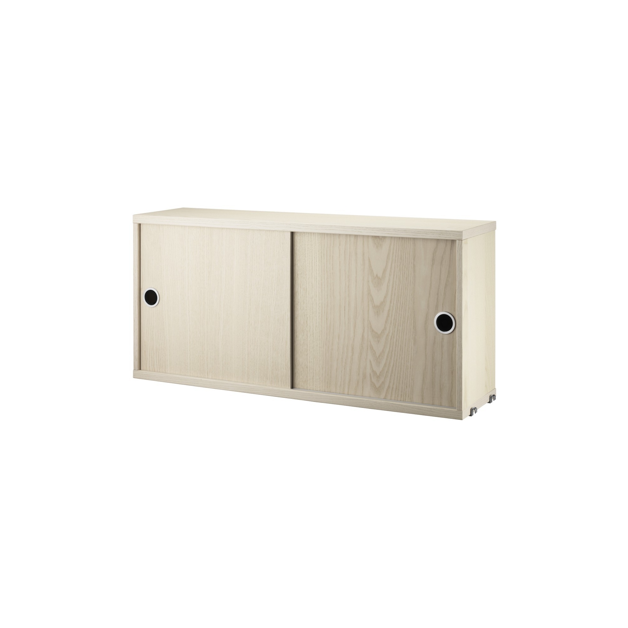 Cabinet portes coulissantes - frêne - L78xP20xH37 cm - String Furniture