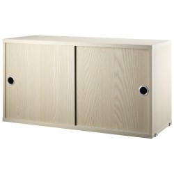 Cabinet portes coulissantes - frêne - L78xP30xH42 cm - String Furniture