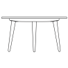 Tabletop Ø88cm (legs not included) – CH008 coffee table - Carl Hansen & Søn