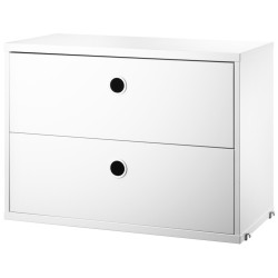 Chest 2 drawers - white - W58xD30xH42 cm - String Furniture