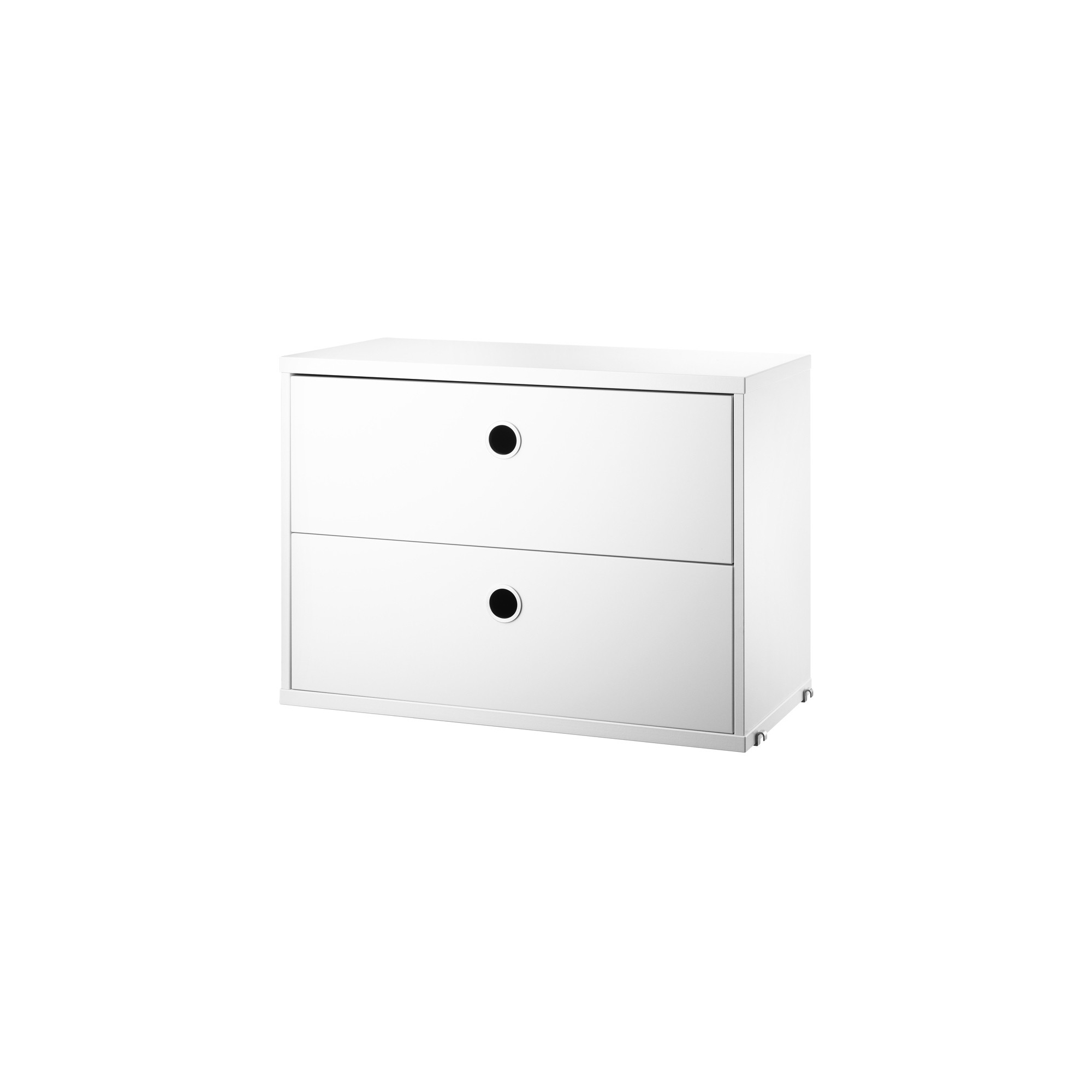 Buffet 2 tiroirs - blanc - L58xP30xH42 cm - String Furniture