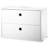 Buffet 2 tiroirs - blanc - L58xP30xH42 cm - String Furniture