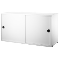 Cabinet sliding doors - white - W78xD30xH42 cm - String Furniture