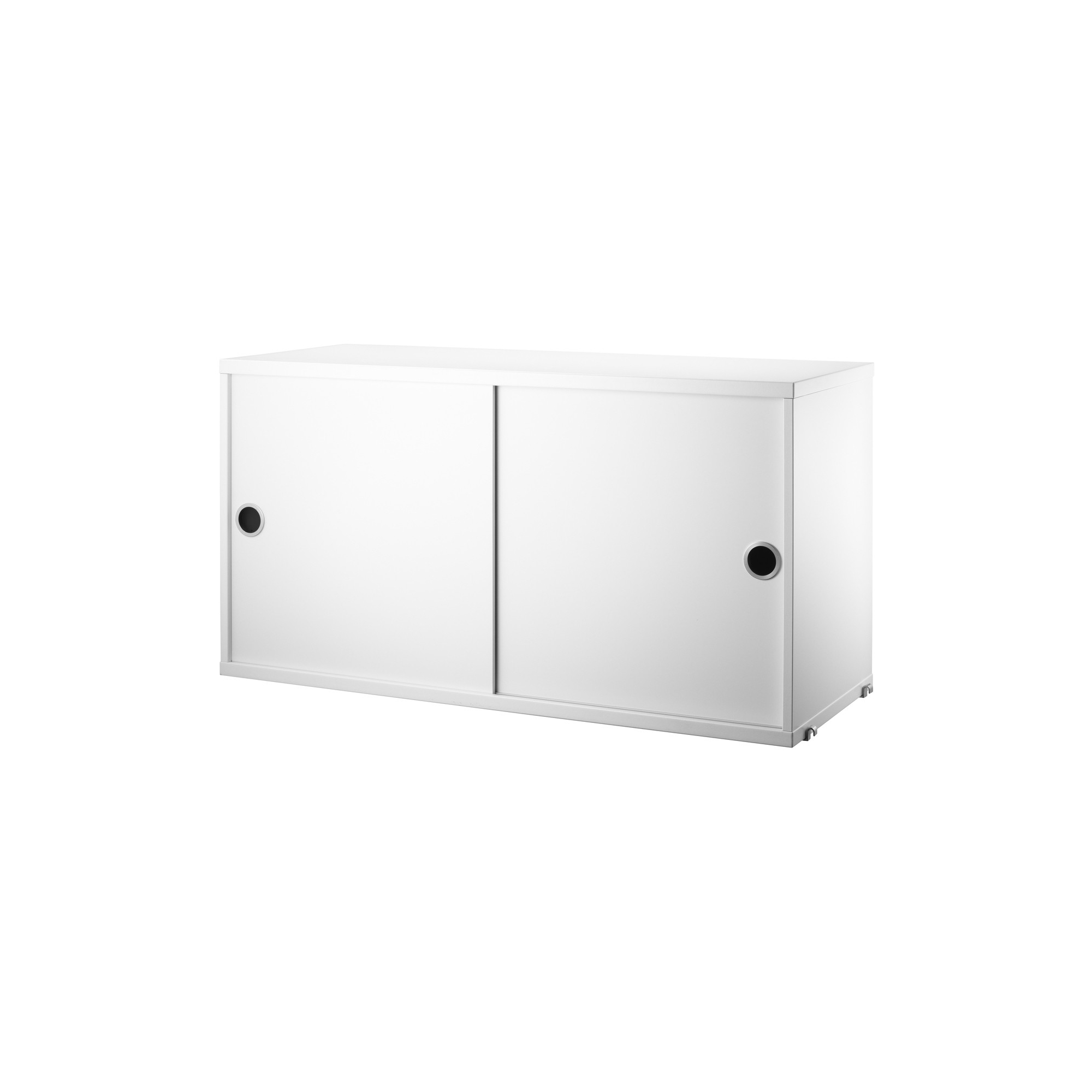 Cabinet sliding doors - white - W78xD30xH42 cm - String Furniture