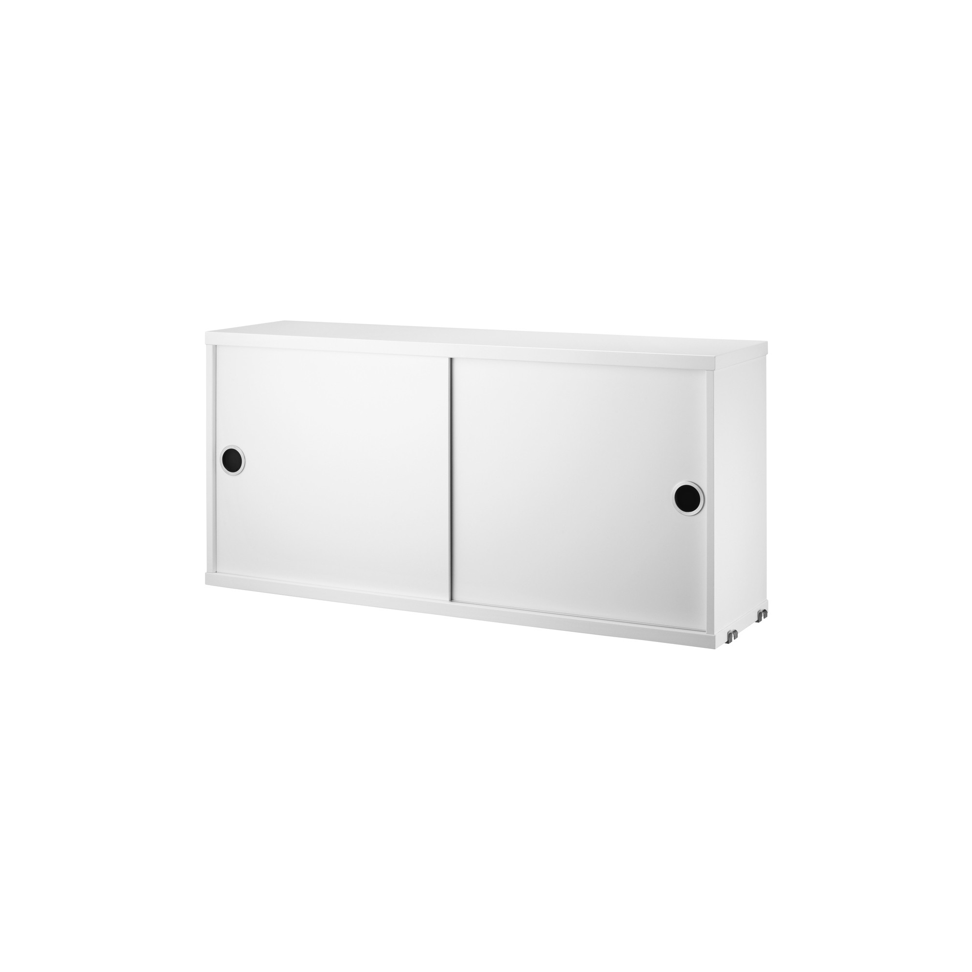 Cabinet sliding doors - white - W78xD20xH37 cm - String Furniture