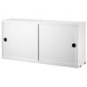 Cabinet sliding doors - white - W78xD20xH37 cm - String Furniture