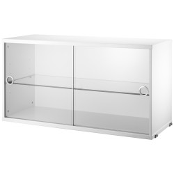 Vitrine 2 portes - blanc - L78xP30xH42 cm - String Furniture