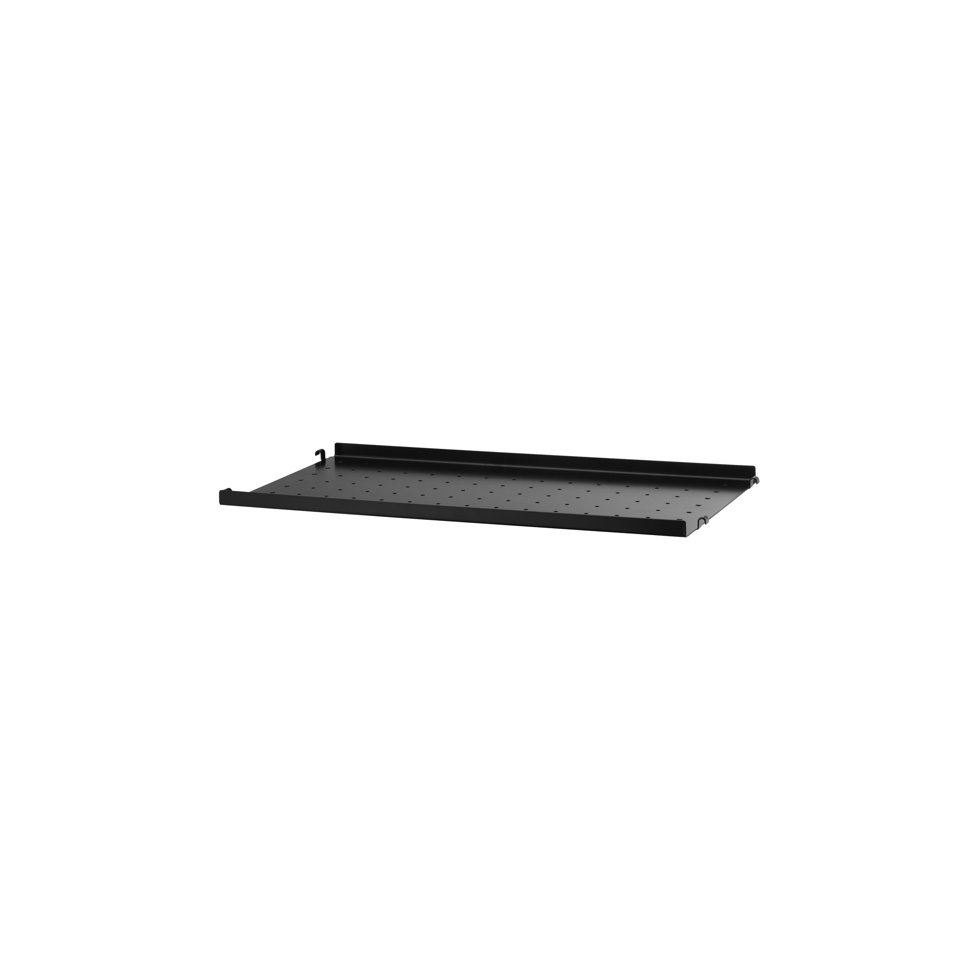 58x30cm - metal shelf, low edge - black - String Furniture