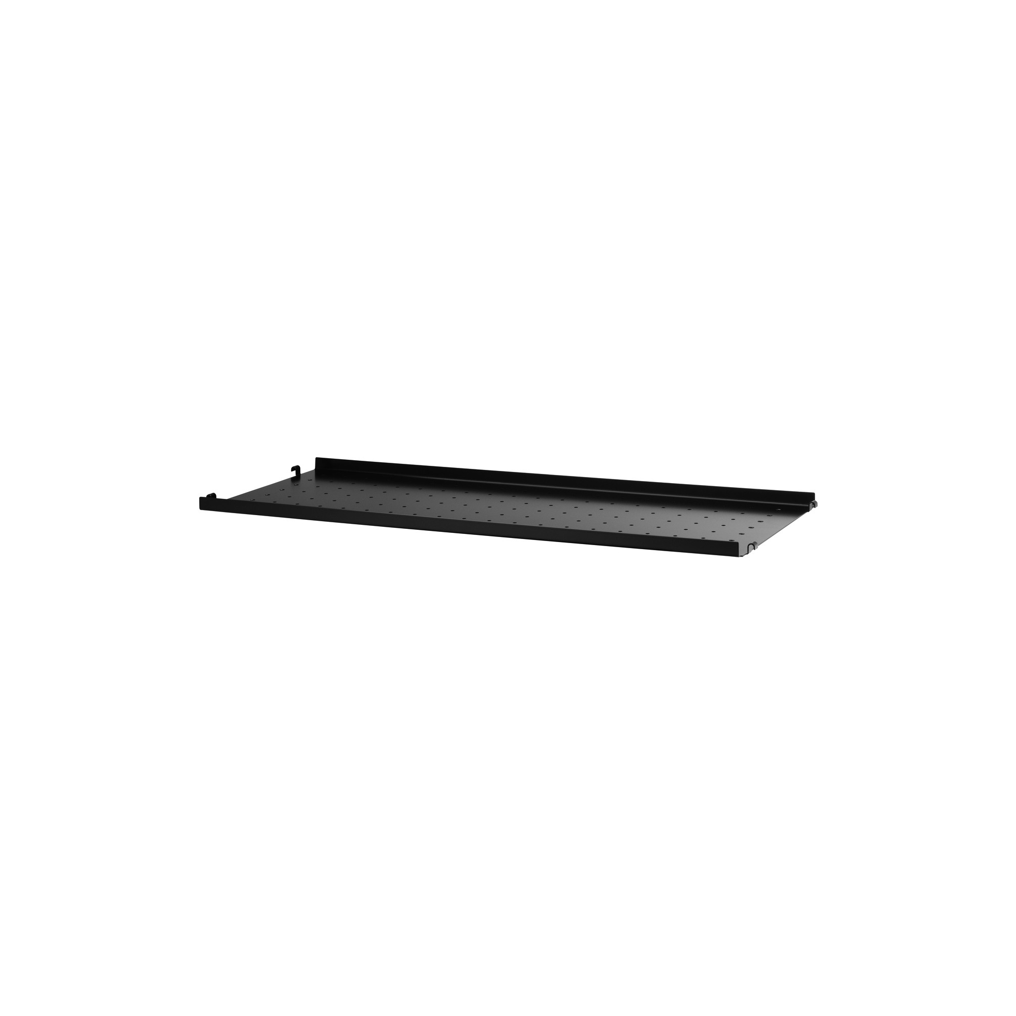 78x30cm - metal shelf, low edge - black - String Furniture