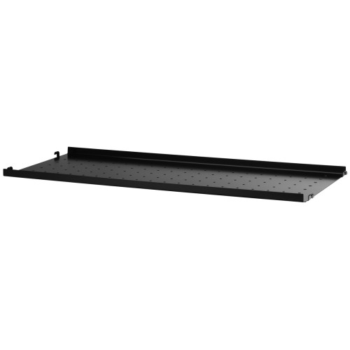 78x30cm - metal shelf, low edge - black - String Furniture