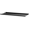 78x30cm - metal shelf, low edge - black - String Furniture