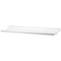 58x20cm - metal shelf, low edge - white - String Furniture