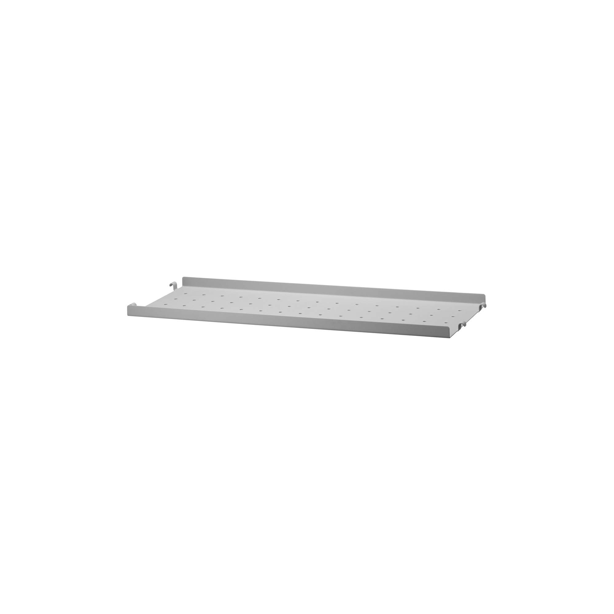 58x20cm - metal shelf, low edge - grey - String Furniture