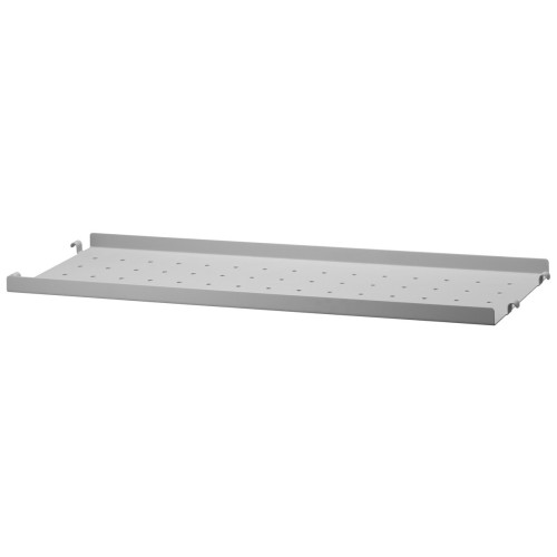 SOLD OUT – 58x20cm - metal shelf, low edge - grey - String Furniture